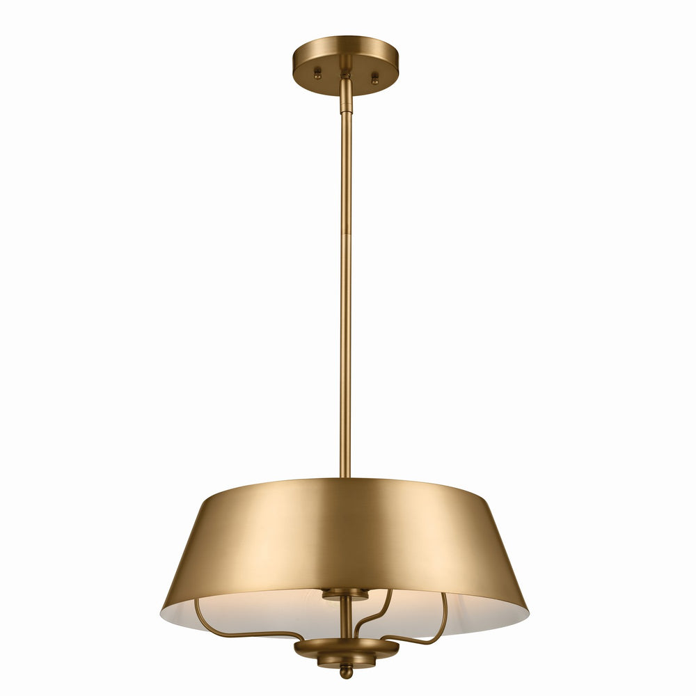 Kichler Canada - Three Light Pendant/Semi Flush - Luella - Brushed Natural Brass- Union Lighting Luminaires Decor