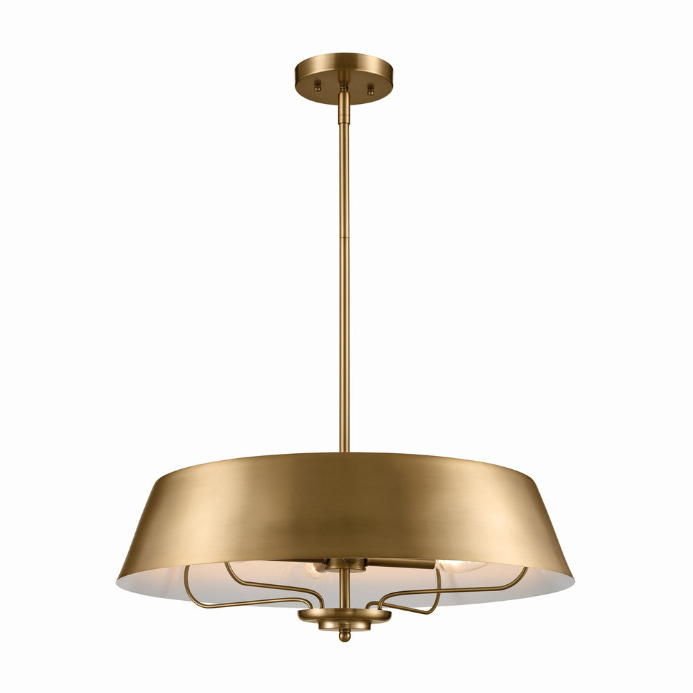 Kichler Canada - Four Light Pendant/Semi Flush - Luella - Brushed Natural Brass- Union Lighting Luminaires Decor