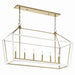 Kichler Canada - Six Light Linear Chandelier - Delvin - Champagne Bronze- Union Lighting Luminaires Decor
