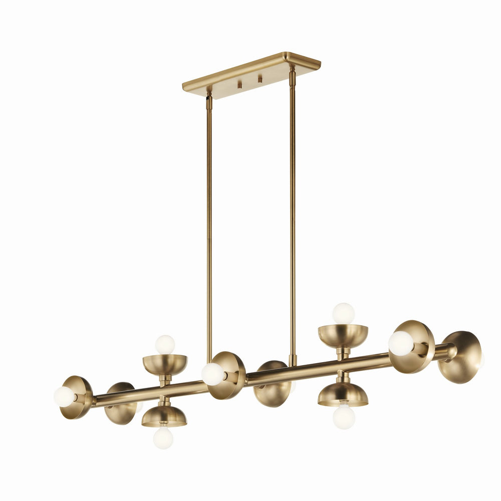 Kichler Canada - Ten Light Linear Chandelier - Palta - Champagne Bronze- Union Lighting Luminaires Decor