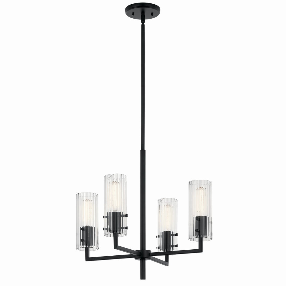 Kichler Canada - Four Light Chandelier - Velestino - Black- Union Lighting Luminaires Decor