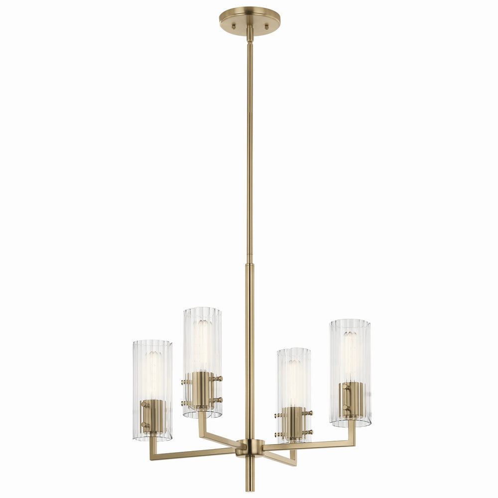 Kichler Canada - Four Light Chandelier - Velestino - Champagne Bronze- Union Lighting Luminaires Decor