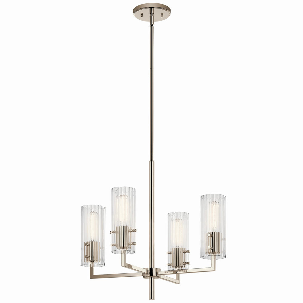 Kichler Canada - Four Light Chandelier - Velestino - Polished Nickel- Union Lighting Luminaires Decor