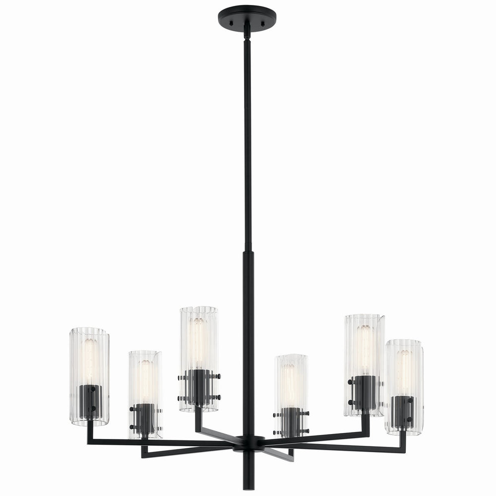 Kichler Canada - Six Light Chandelier - Velestino - Black- Union Lighting Luminaires Decor