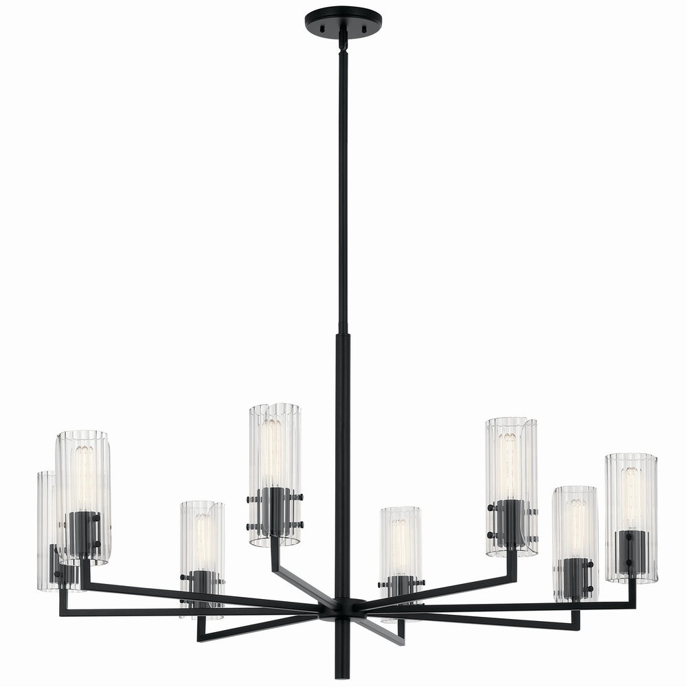 Kichler Canada - Eight Light Chandelier - Velestino - Black- Union Lighting Luminaires Decor