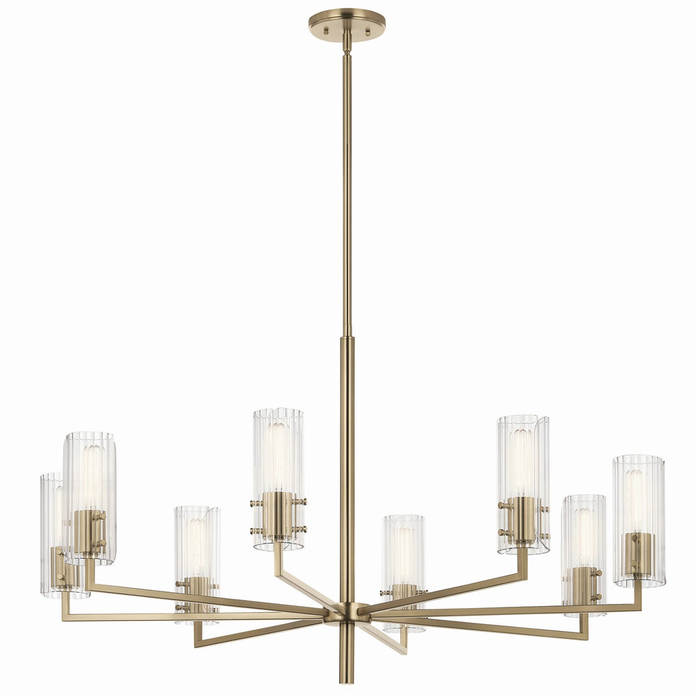 Kichler Canada - Eight Light Chandelier - Velestino - Champagne Bronze- Union Lighting Luminaires Decor