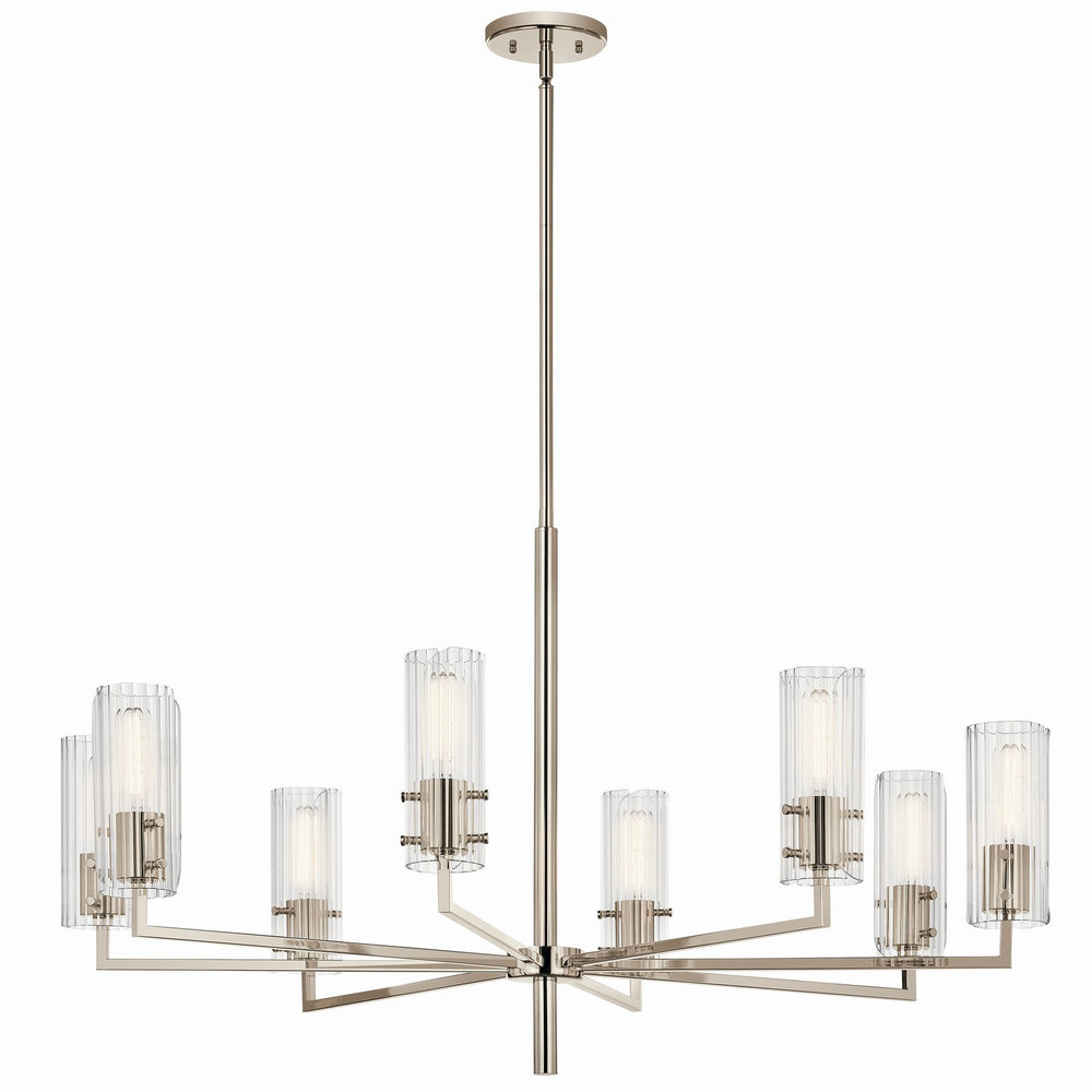 Kichler Canada - Eight Light Chandelier - Velestino - Polished Nickel- Union Lighting Luminaires Decor