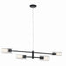 Kichler Canada - Four Light Linear Chandelier - Velestino - Black- Union Lighting Luminaires Decor