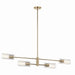 Kichler Canada - Four Light Linear Chandelier - Velestino - Champagne Bronze- Union Lighting Luminaires Decor