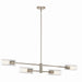 Kichler Canada - Four Light Linear Chandelier - Velestino - Polished Nickel- Union Lighting Luminaires Decor