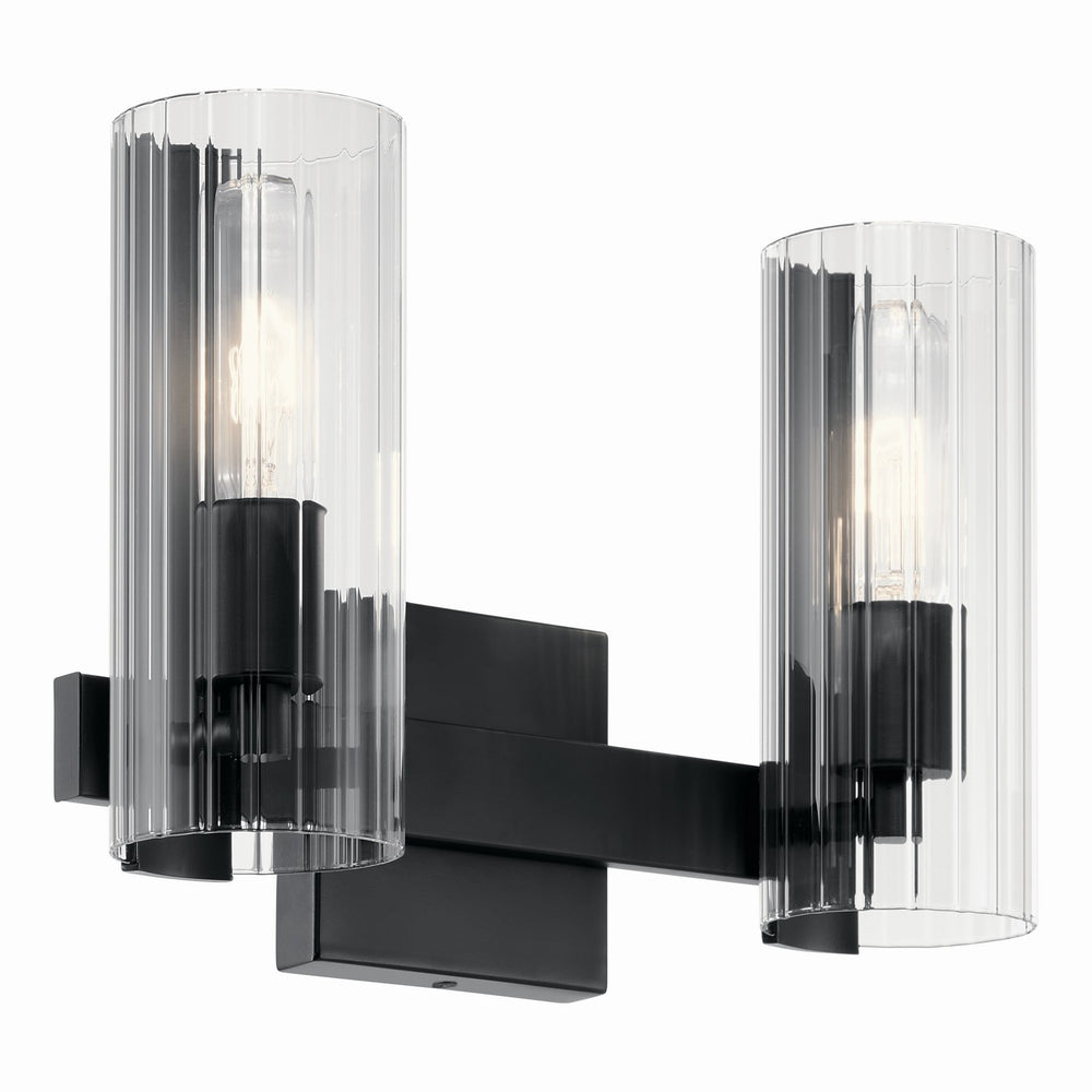 Kichler Canada - Two Light Vanity - Jemsa - Black- Union Lighting Luminaires Decor