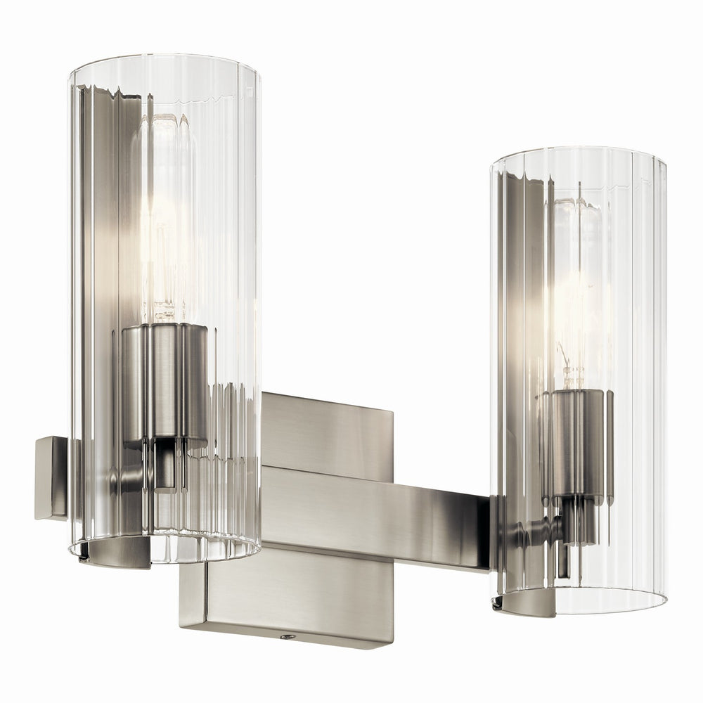 Kichler Canada - Two Light Vanity - Jemsa - Brushed Nickel- Union Lighting Luminaires Decor