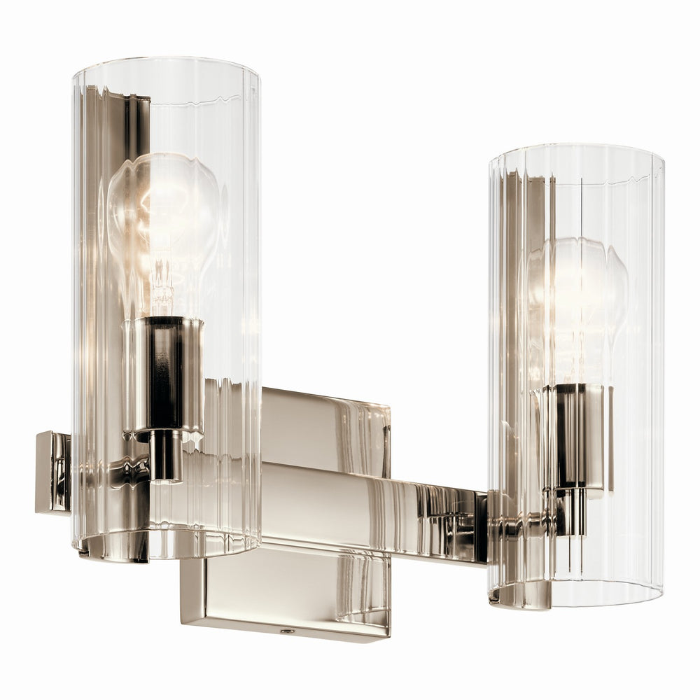 Kichler Canada - Two Light Vanity - Jemsa - Polished Nickel- Union Lighting Luminaires Decor