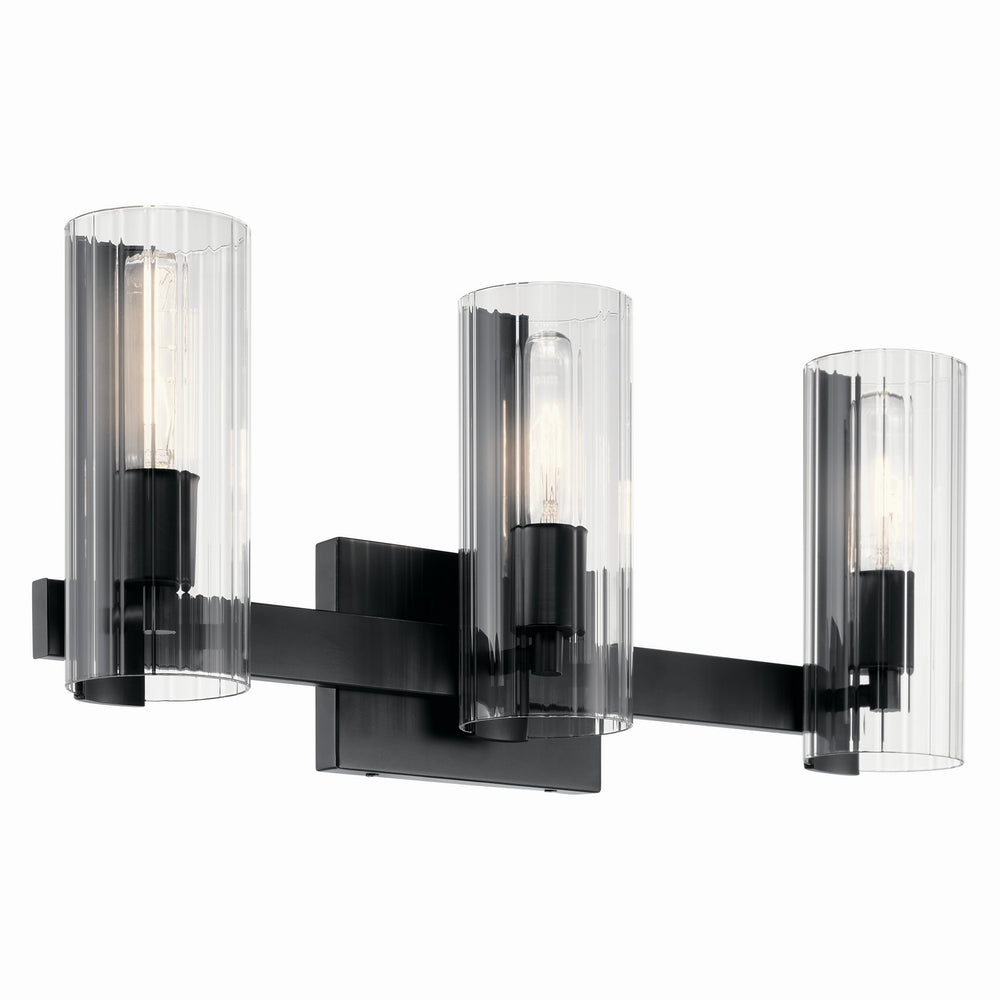 Kichler Canada - Three Light Vanity - Jemsa - Black- Union Lighting Luminaires Decor