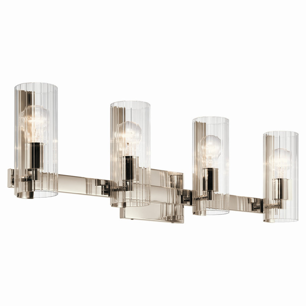 Kichler Canada - Four Light Vanity - Jemsa - Polished Nickel- Union Lighting Luminaires Decor