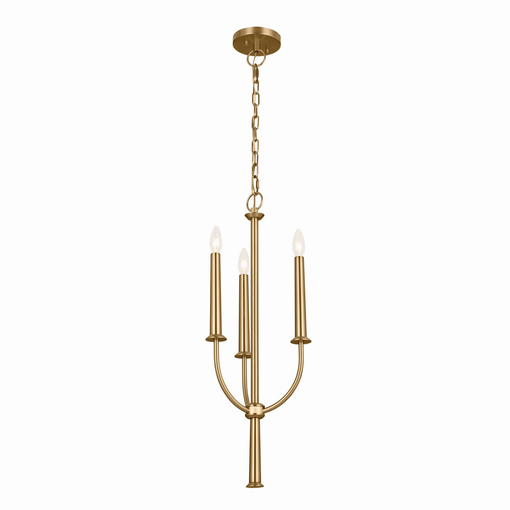 Kichler Canada - Three Light Mini Chandelier - Florence - Brushed Natural Brass- Union Lighting Luminaires Decor