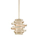 Corbett Lighting Canada - One Light Pendant - Vertigo - Warm Silver Leaf- Union Lighting Luminaires Decor