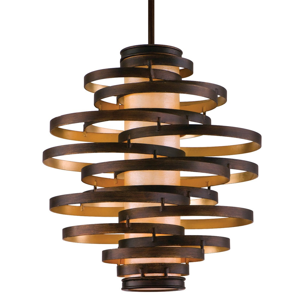 Corbett Lighting Canada - Two Light Chandelier - Vertigo - Bronze And Gold Leaf- Union Lighting Luminaires Decor