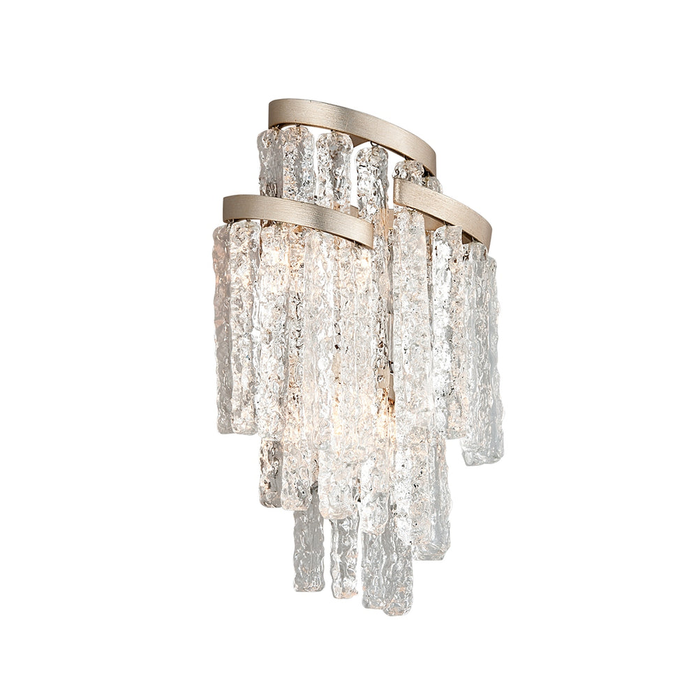 Corbett Lighting Canada - Three Light Wall Sconce - Mont Blanc - Modern Silver Leaf- Union Lighting Luminaires Decor