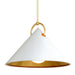 Corbett Lighting Canada - One Light Pendant - Charm - Gold Leaf/White- Union Lighting Luminaires Decor