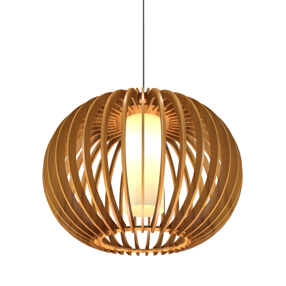 Accord Lighting - One Light Pendant - Stecche di Legno - Teak- Union Lighting Luminaires Decor