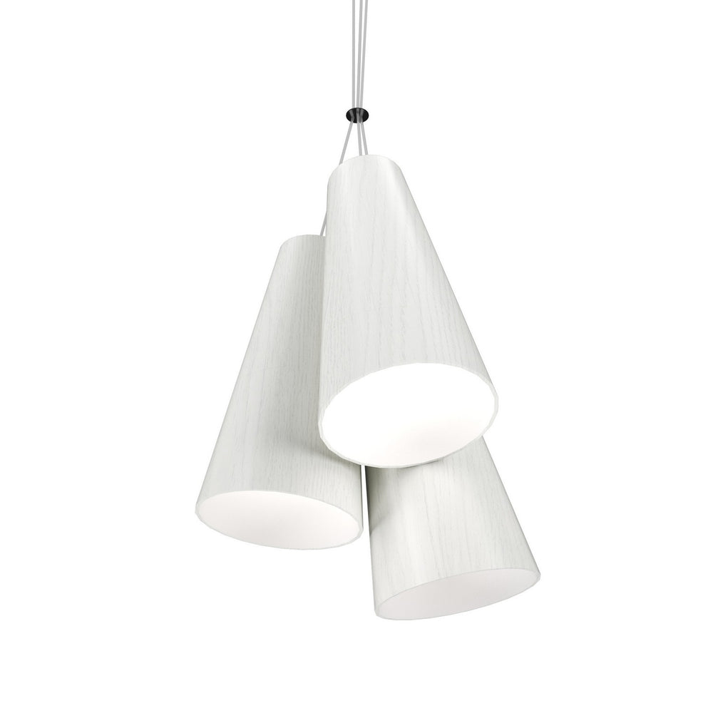 Accord Lighting - Three Light Pendant - Conical - Organic White- Union Lighting Luminaires Decor