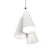 Accord Lighting - Three Light Pendant - Conical - Organic White- Union Lighting Luminaires Decor