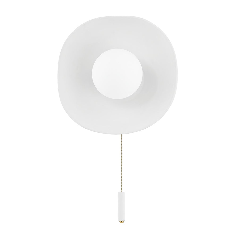 Mitzi Canada - One Light Wall Sconce - Bacia - Aged Brass/Ceramic Raw Matte White- Union Lighting Luminaires Decor