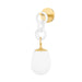 Mitzi Canada - One Light Wall Sconce - Marina - Aged Brass/Textured White- Union Lighting Luminaires Decor