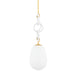 Mitzi Canada - One Light Pendant - Marina - Aged Brass/Textured White- Union Lighting Luminaires Decor