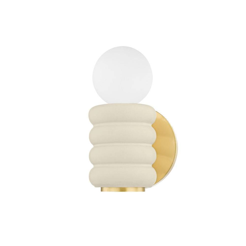 Mitzi Canada - One Light Wall Sconce - Bibi - Aged Brass/Ceramic Antique Ivory- Union Lighting Luminaires Decor