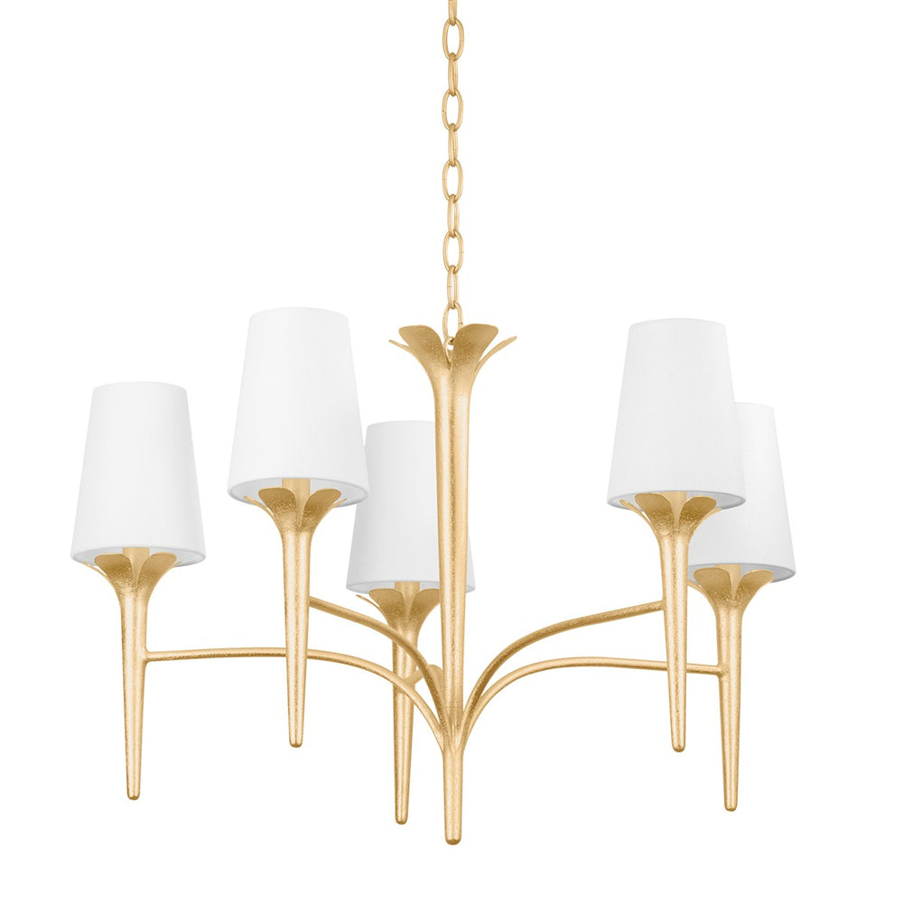 Mitzi Canada - Five Light Chandelier - Emily - Gold Leaf- Union Lighting Luminaires Decor