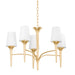 Mitzi Canada - Five Light Chandelier - Emily - Gold Leaf- Union Lighting Luminaires Decor