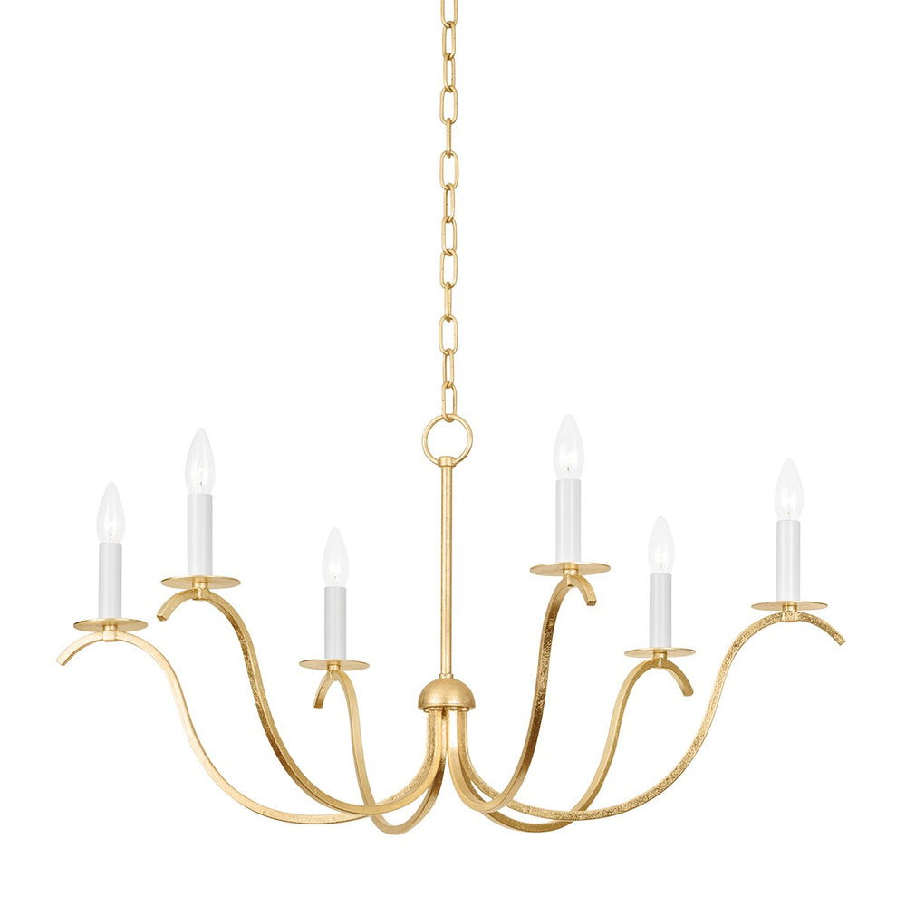 Mitzi Canada - Six Light Chandelier - Jaclin - Gold Leaf- Union Lighting Luminaires Decor