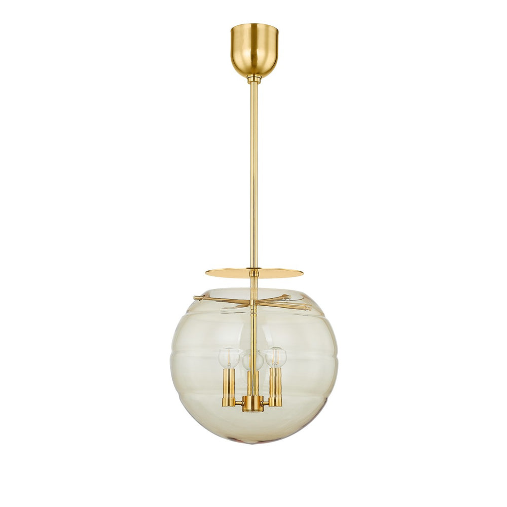 Hudson Valley Canada - Three Light Pendant - Gill - Aged Brass- Union Lighting Luminaires Decor