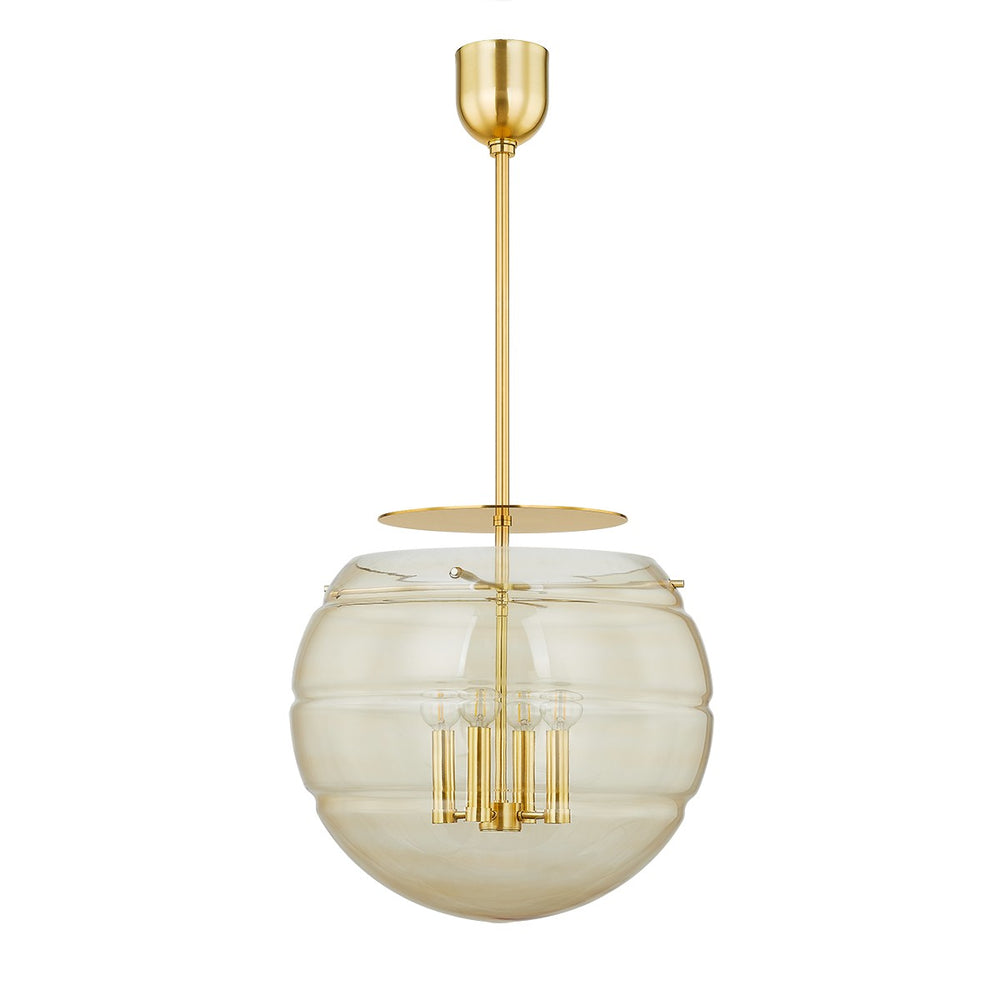 Hudson Valley Canada - Four Light Pendant - Gill - Aged Brass- Union Lighting Luminaires Decor