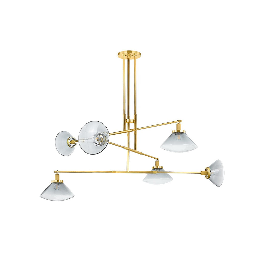 Hudson Valley Canada - Six Light Chandelier - Mendon - Aged Brass- Union Lighting Luminaires Decor