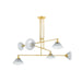 Hudson Valley Canada - Six Light Chandelier - Mendon - Aged Brass- Union Lighting Luminaires Decor