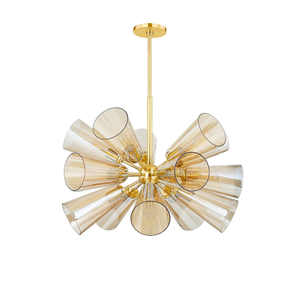 Hudson Valley Canada - 15 Light Chandelier - Hartwood - Aged Brass- Union Lighting Luminaires Decor