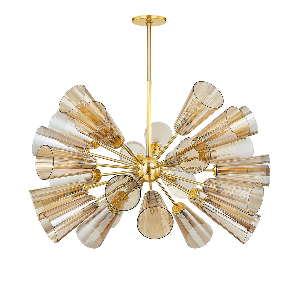 Hudson Valley Canada - 25 Light Chandelier - Hartwood - Aged Brass- Union Lighting Luminaires Decor