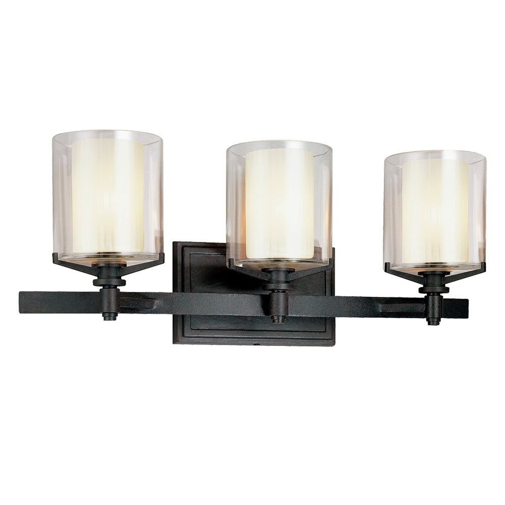 Troy Lighting Canada - Three Light Bath And Vanity - Arcadia - Textured Iron- Union Lighting Luminaires Decor