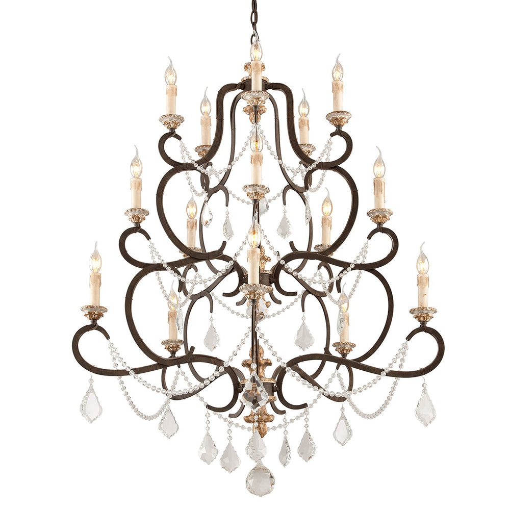 Troy Lighting Canada - 15 Light Chandelier - Bordeaux - Parisian Bronze- Union Lighting Luminaires Decor