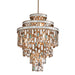 Corbett Lighting Canada - Seven Light Chandelier - Dolcetti - Champagne Leaf- Union Lighting Luminaires Decor