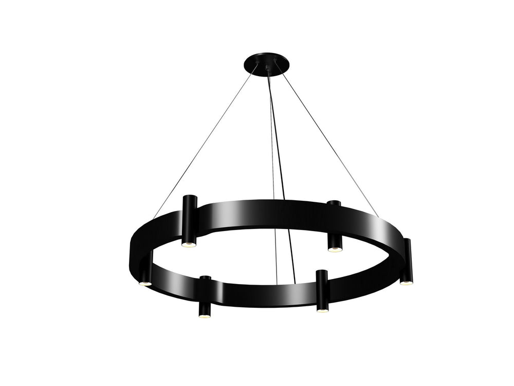 Accord Lighting - 12 Light Pendant - Flow - Organic Black- Union Lighting Luminaires Decor