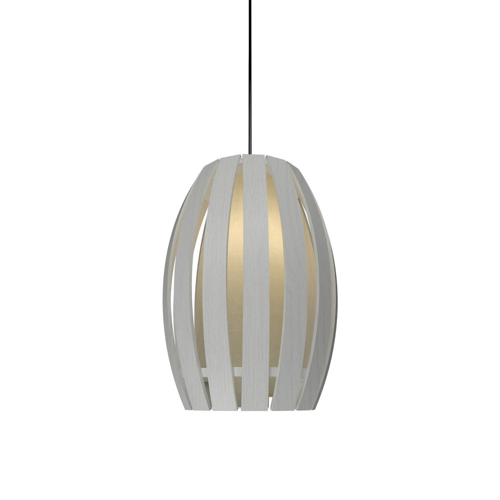 Accord Lighting - One Light Pendant - Barrel - Organic White- Union Lighting Luminaires Decor