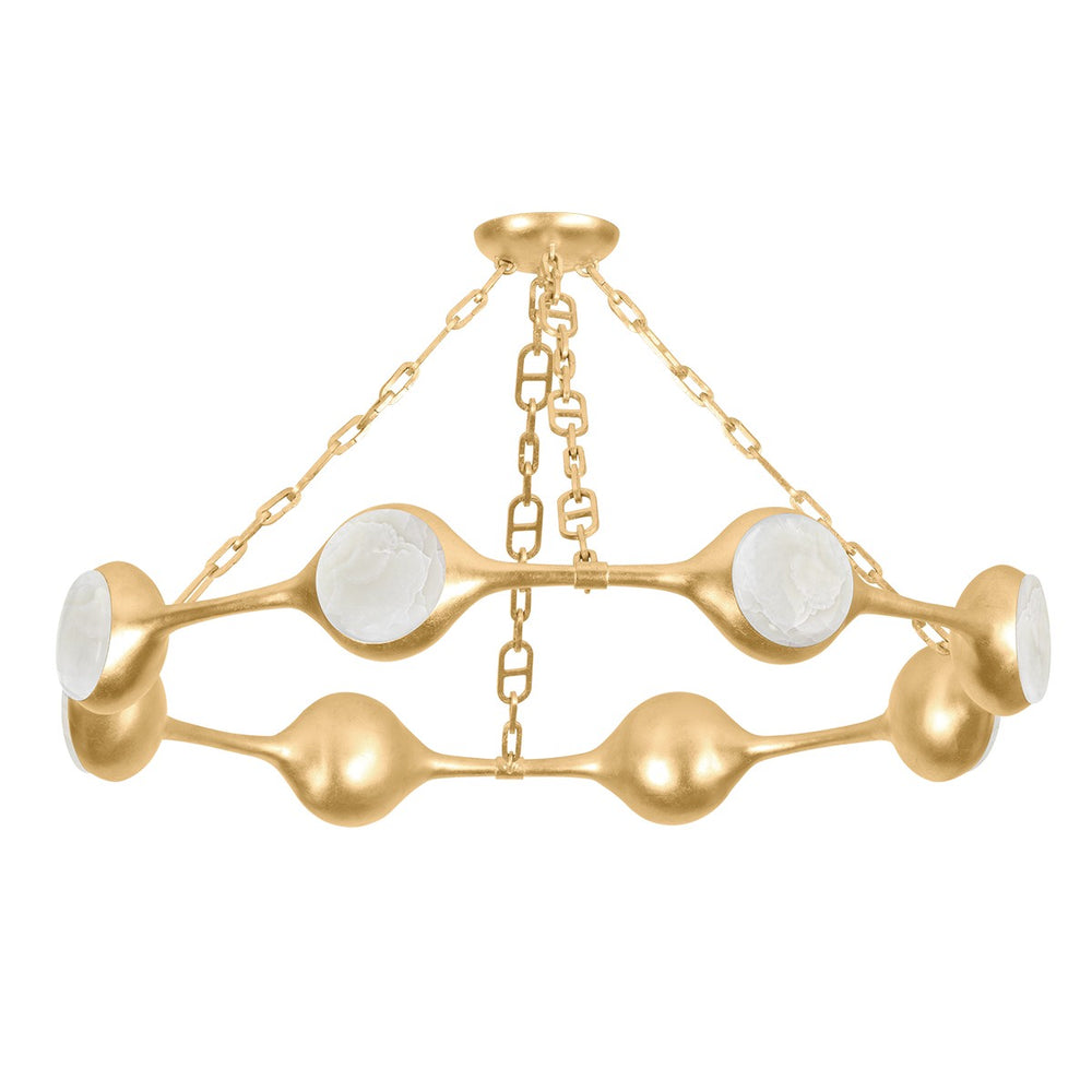 Corbett Lighting Canada - LED Chandelier - Riviere - Vintage Gold Leaf- Union Lighting Luminaires Decor