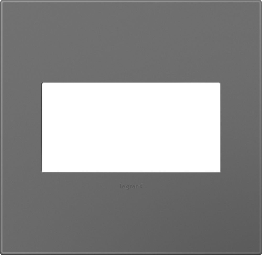 Legrand Canada - Two-Gang Screwless Wall Plate with Microban - Adorne - Magnesium- Union Lighting Luminaires Decor