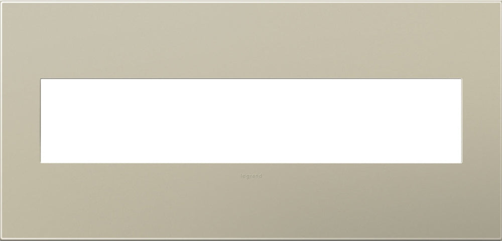 Legrand Canada - Five-Gang Screwless Wall Plate - Adorne - Titanium- Union Lighting Luminaires Decor