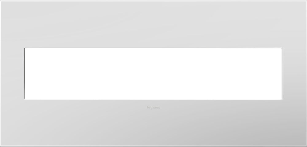 Legrand Canada - Five-Gang Screwless Wall Plate with Microban - Adorne - Gloss White- Union Lighting Luminaires Decor