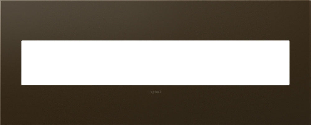 Legrand Canada - Six-Gang Screwless Wall Plate - Adorne - Bronze- Union Lighting Luminaires Decor